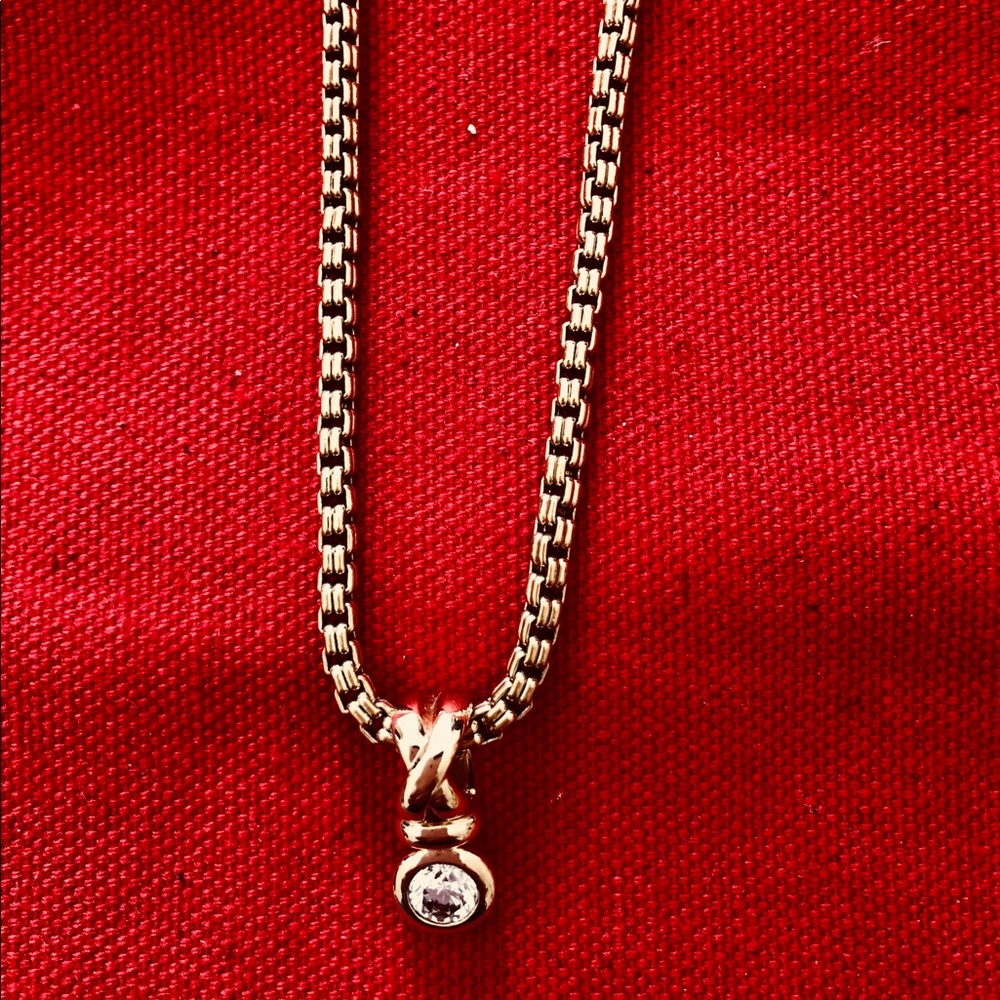 🏖SALE🏖 Gold plated necklace and zirconium charm.
